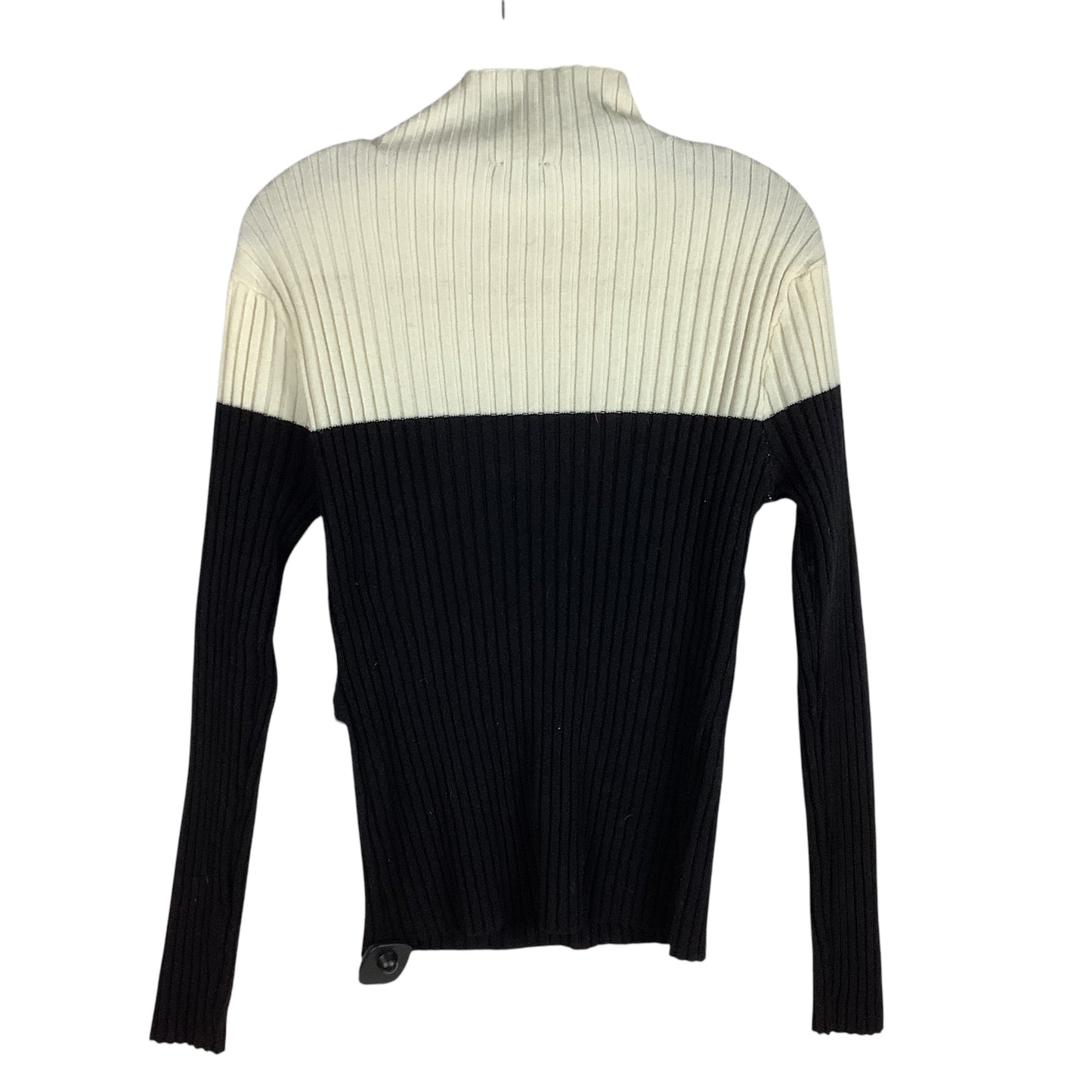 Sweater By Bebe In Black & Cream, Size: Xl