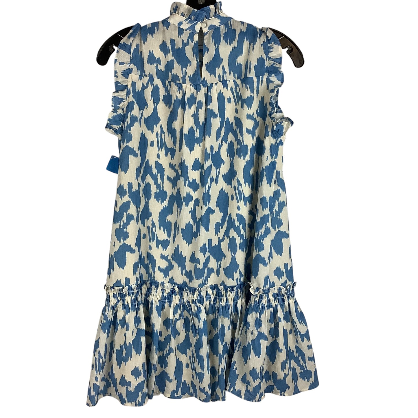 Dress Casual Short By Clothes Mentor In Blue & Cream, Size: S