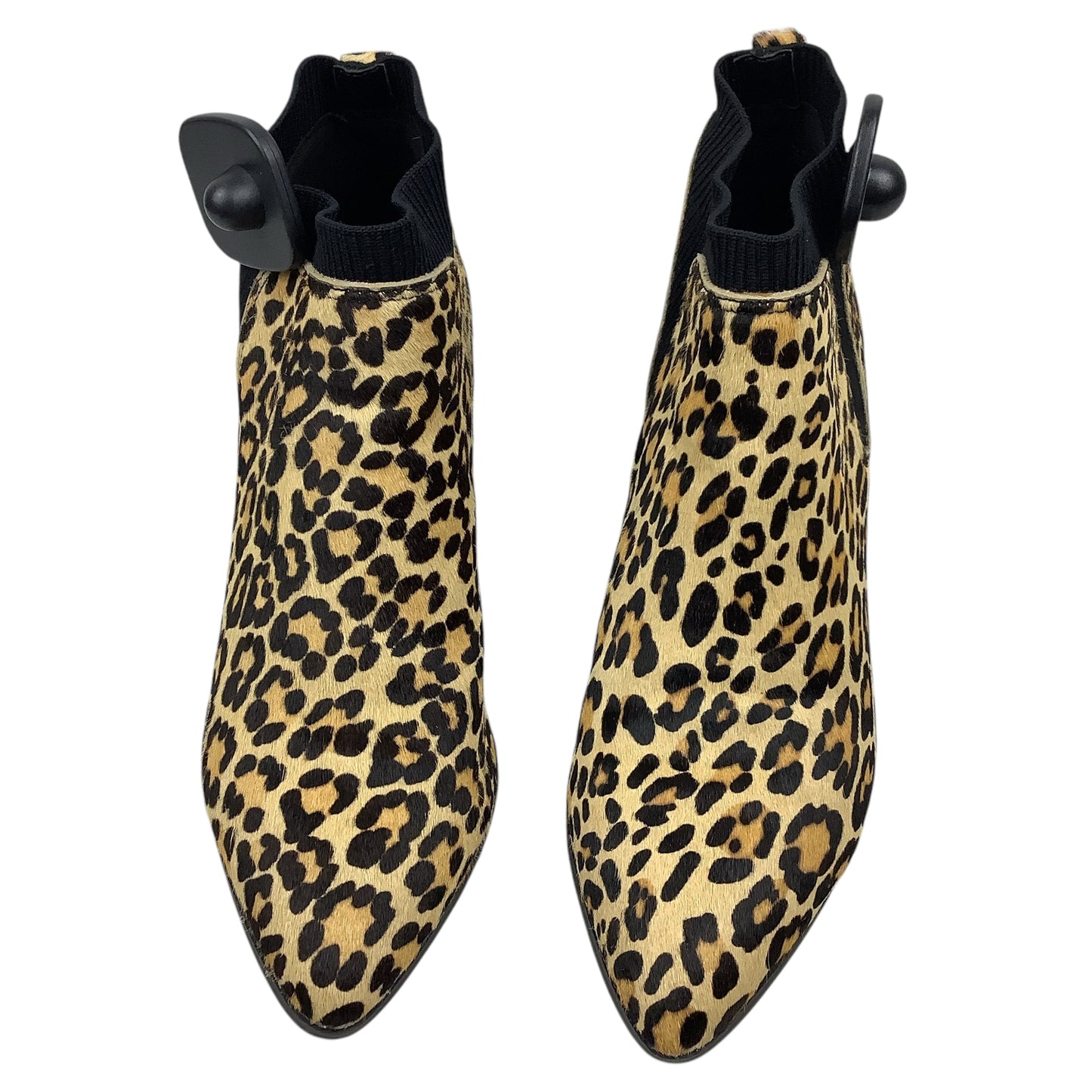 Boots Ankle Heels By Clothes Mentor In Animal Print, Size: 7