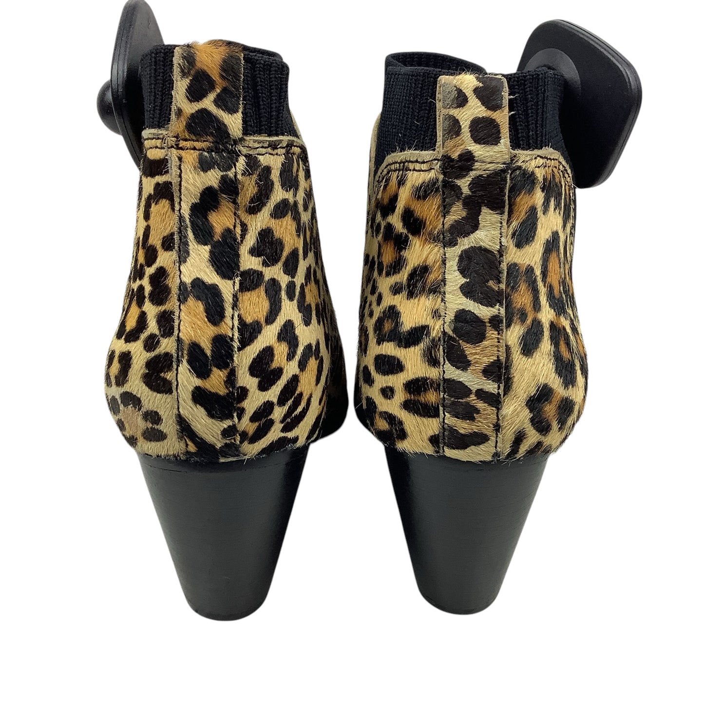 Boots Ankle Heels By Clothes Mentor In Animal Print, Size: 7