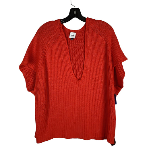 Sweater Short Sleeve By Cabi In Red, Size: M