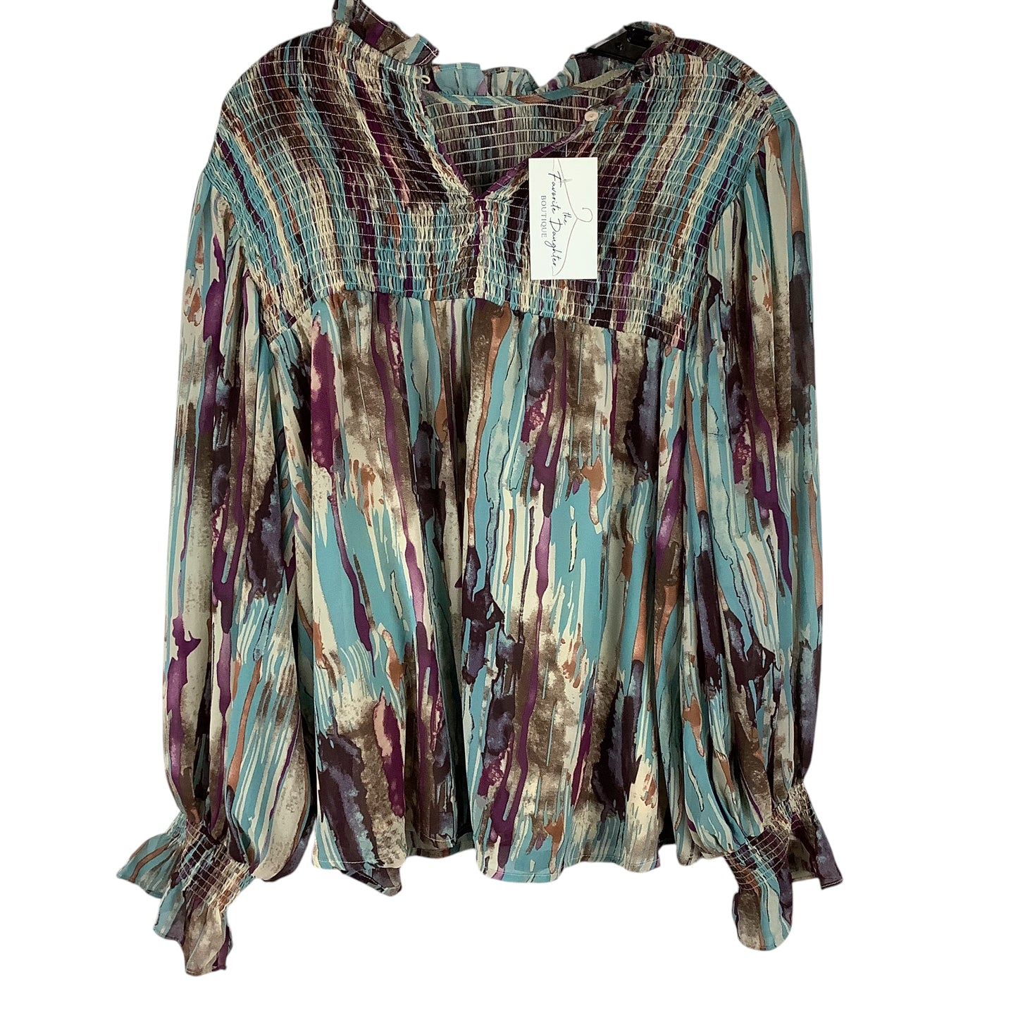 Top Long Sleeve By Entro In Multi-colored, Size: S