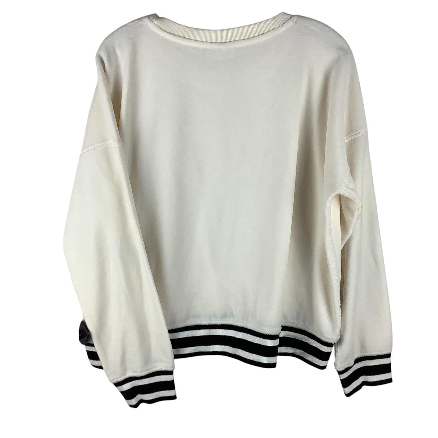 Athletic Sweatshirt Crewneck By Dkny In Cream, Size: L