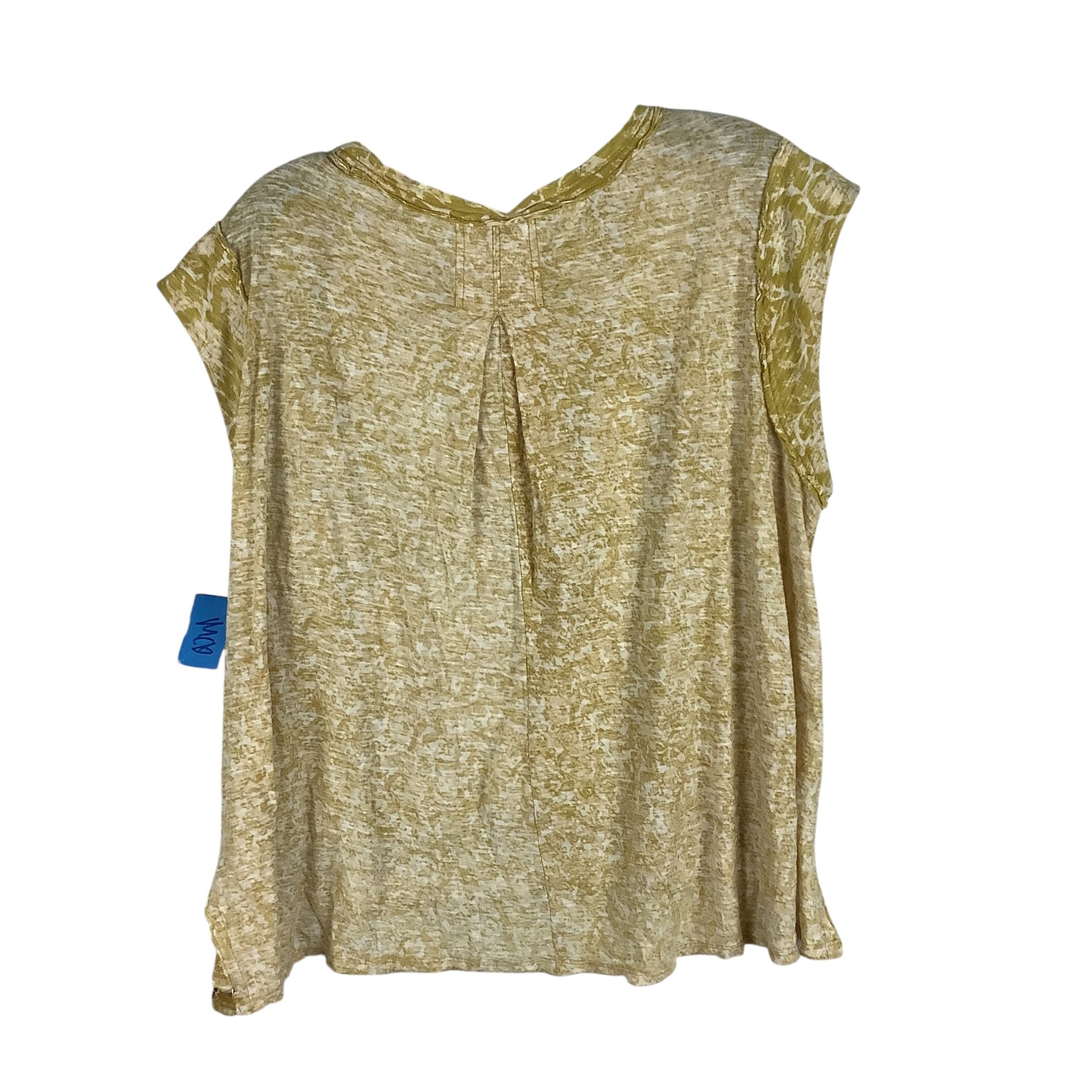 Top Short Sleeve By Free People In Yellow, Size: S