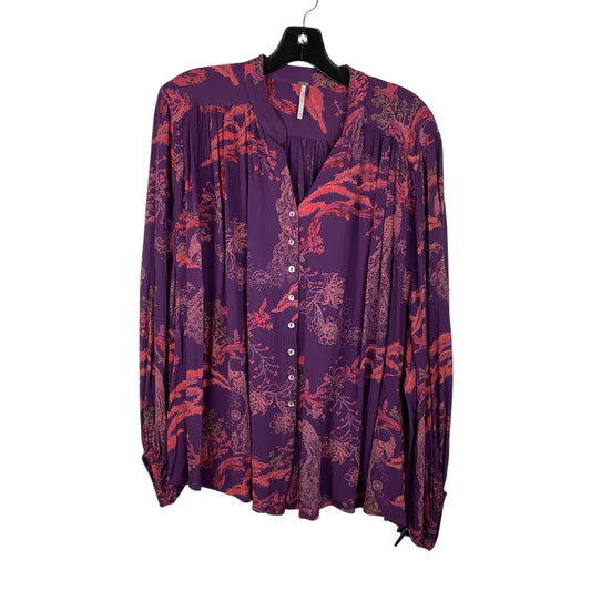 Top Long Sleeve By Free People In Purple, Size: Xs