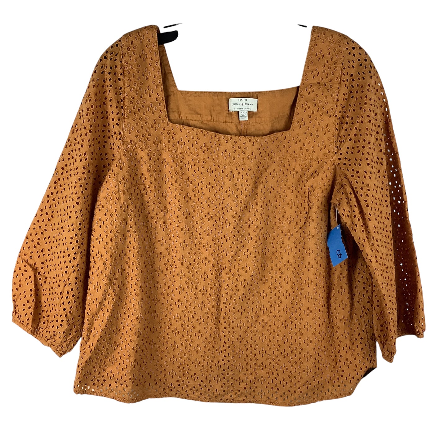 Top Long Sleeve By Lucky Brand In Orange, Size: L