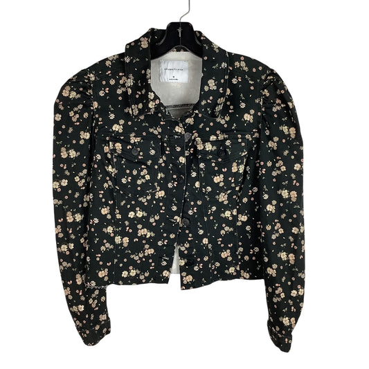 Jacket Denim By Celebrity Pink In Floral Print, Size: M