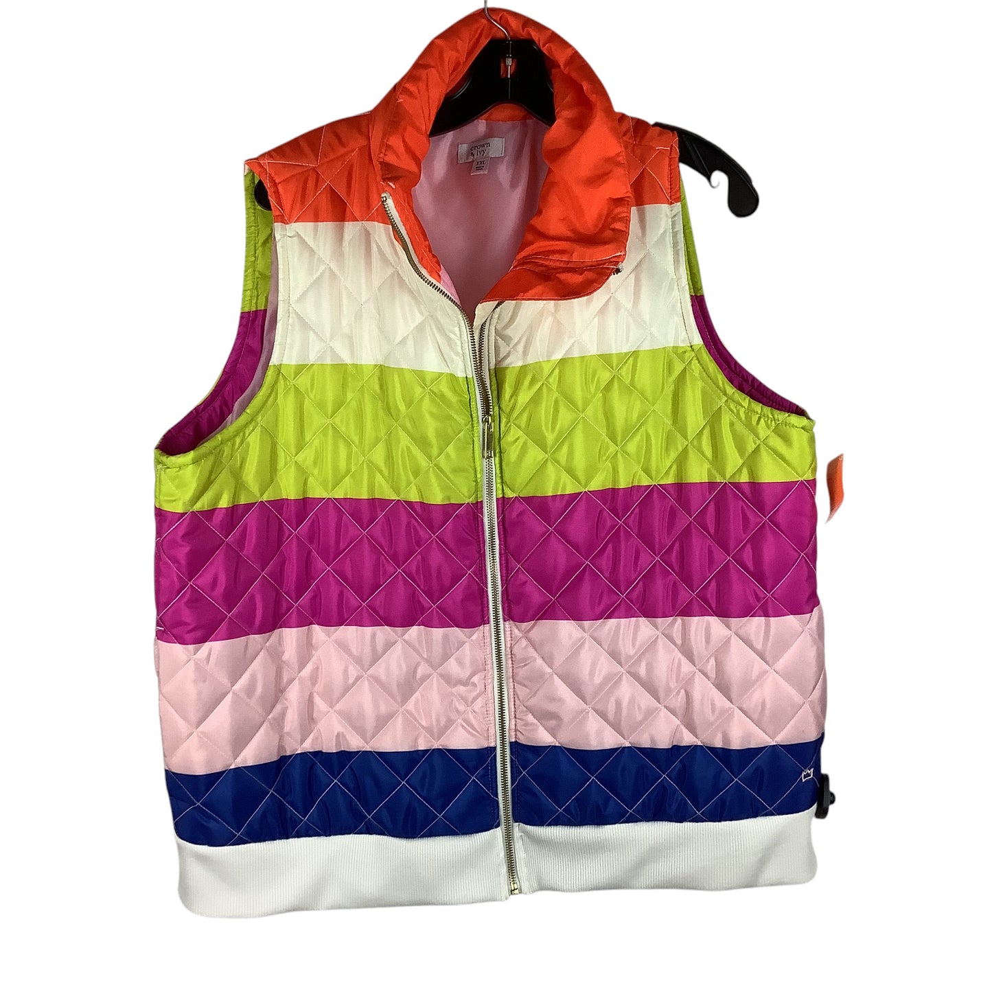 Vest Puffer & Quilted By Crown And Ivy In Multi-colored, Size: Xxl