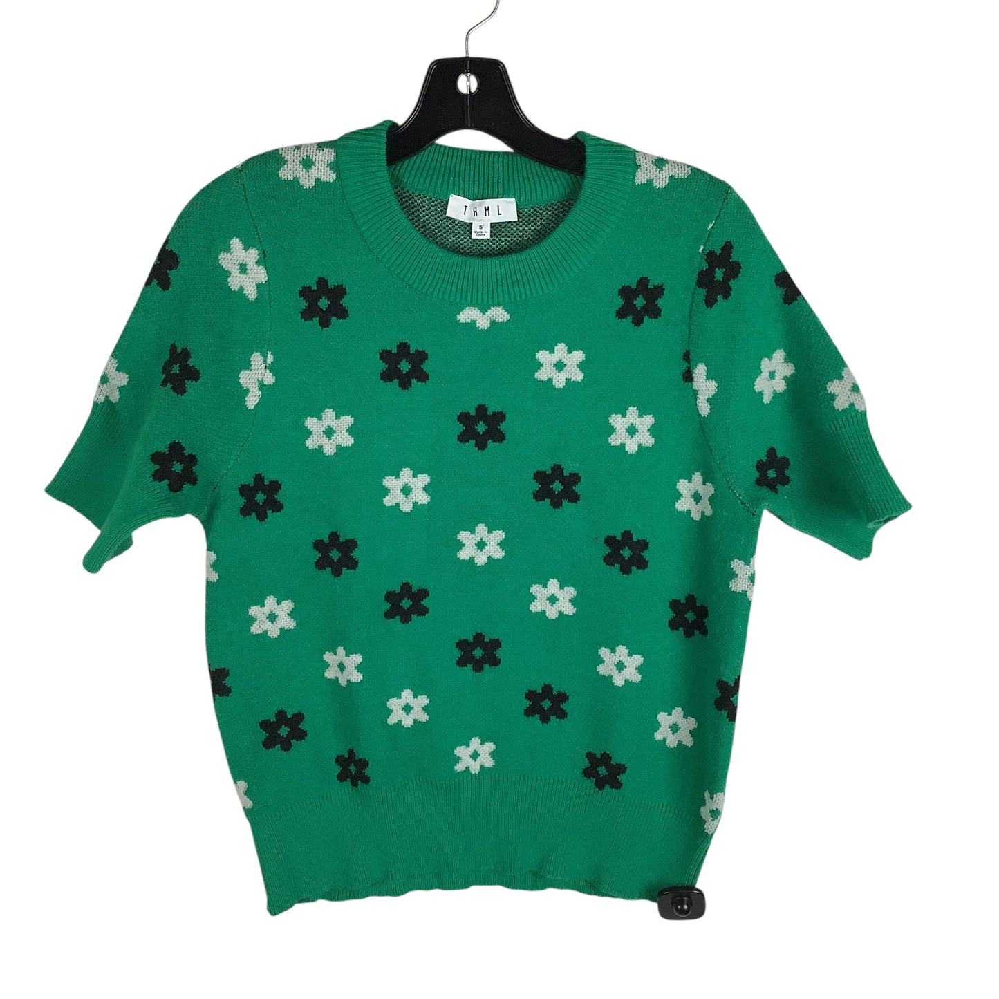 Sweater Short Sleeve By Thml In Green, Size: S