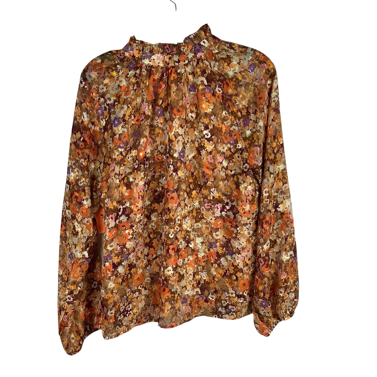 Top Long Sleeve By Tcec In Floral Print, Size: M