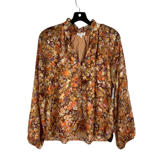 Top Long Sleeve By Tcec In Floral Print, Size: M