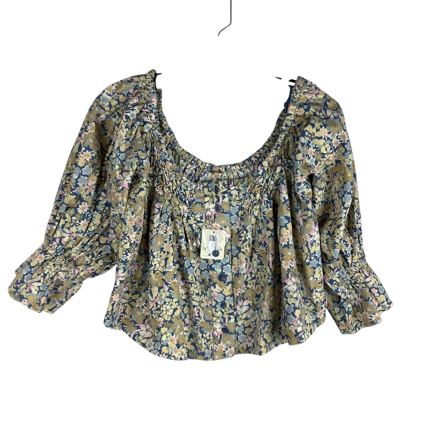 Top Long Sleeve By Free People In Floral Print, Size: Xs