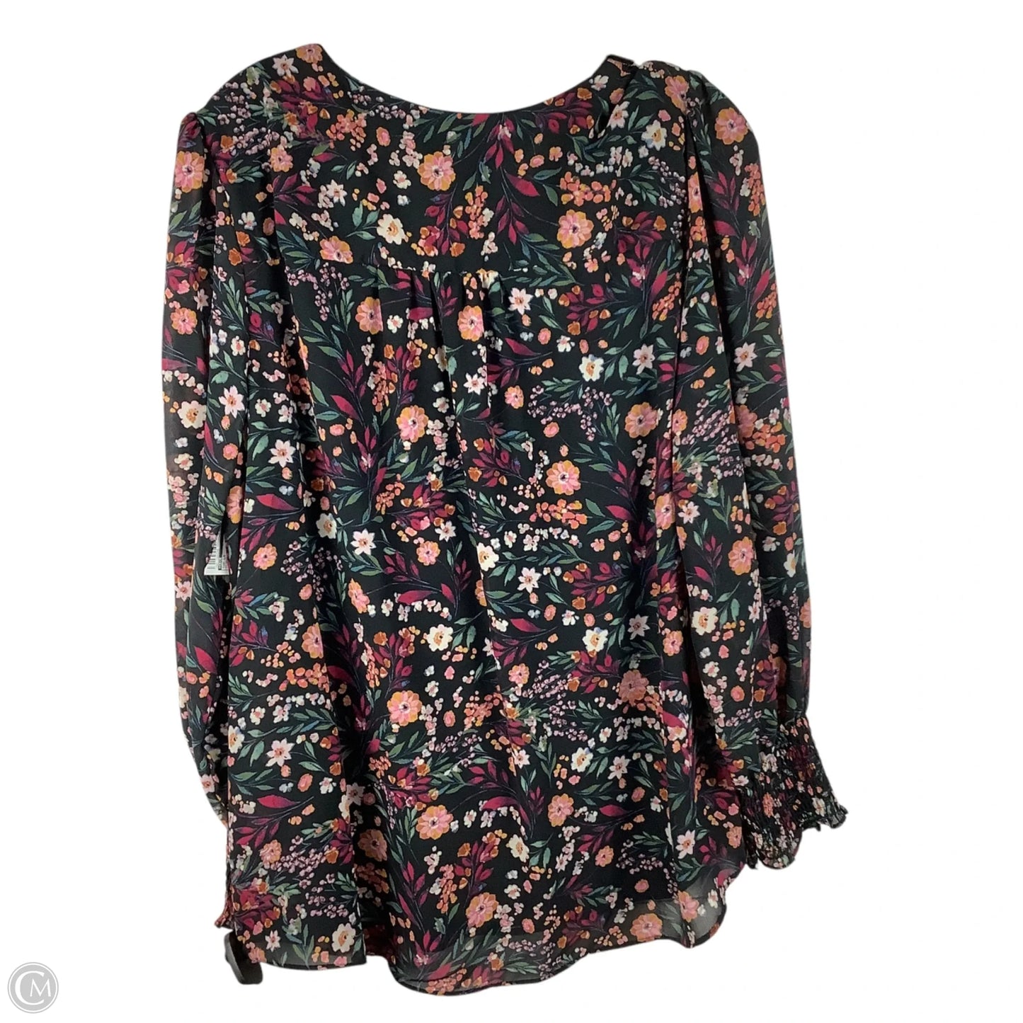 Top Long Sleeve By Cece In Floral Print, Size: Xl