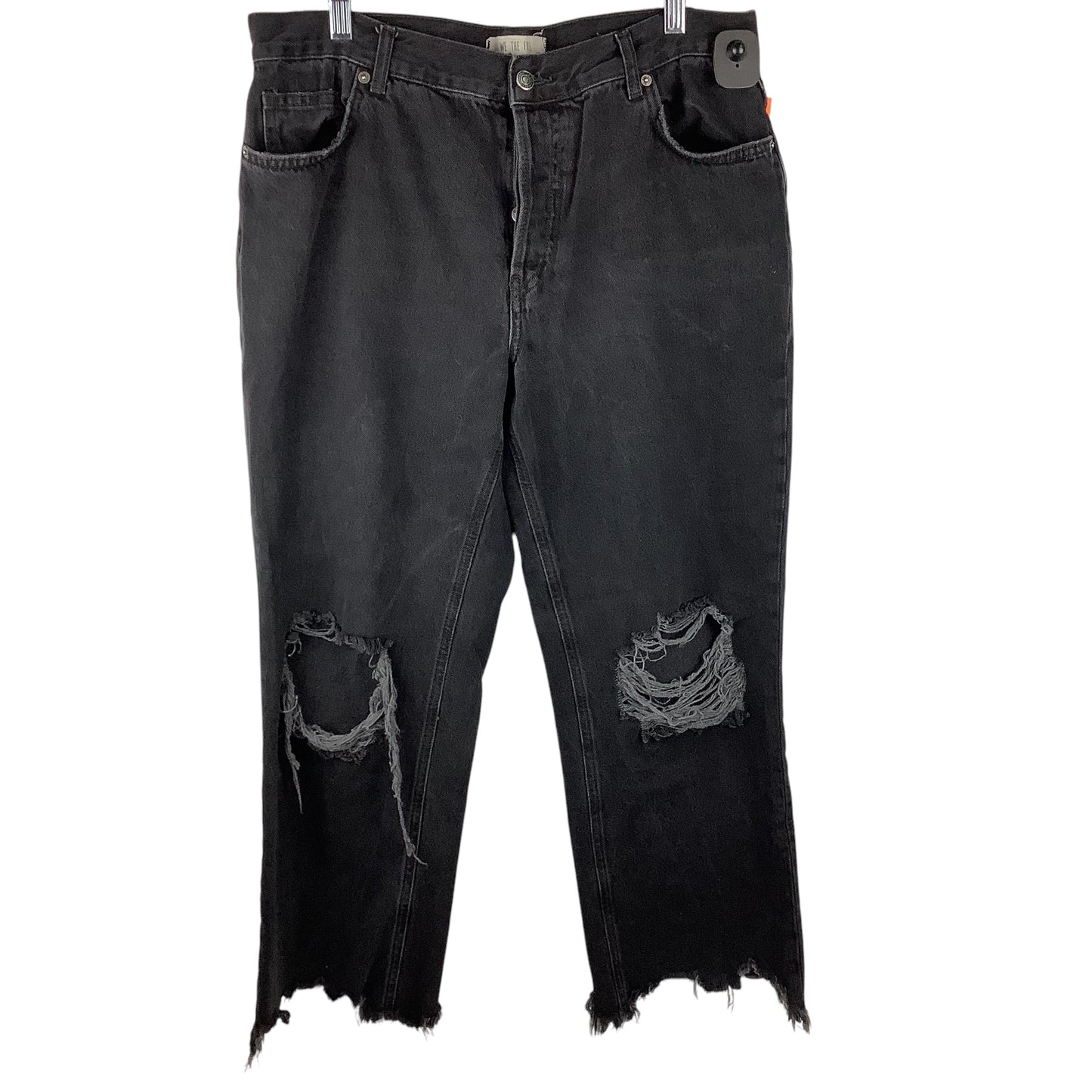 Jeans Straight By We The Free In Black Denim, Size: 10