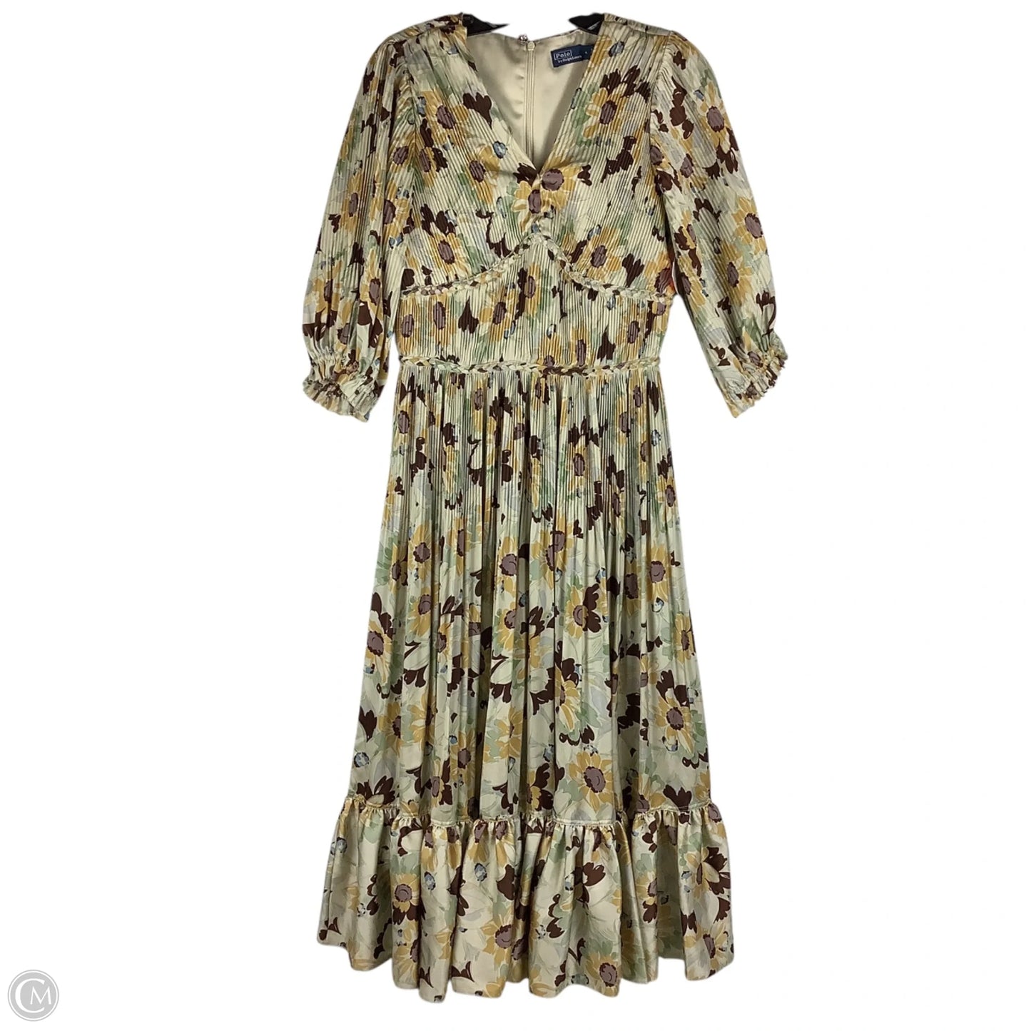 Dress Casual Midi By Polo Ralph Lauren In Floral Print, Size: 4