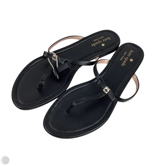 Sandals Designer By Kate Spade In Black, Size: 10.5