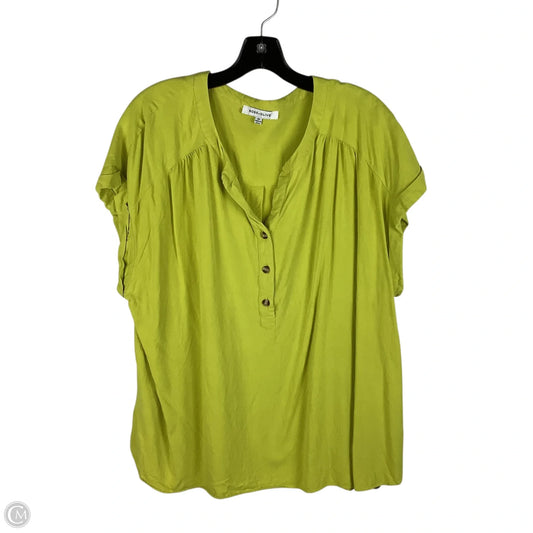 Top Short Sleeve By Rose And Olive In Yellow, Size: 2x