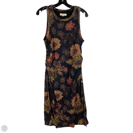 Dress Casual Midi By Cmc In Floral Print, Size: L