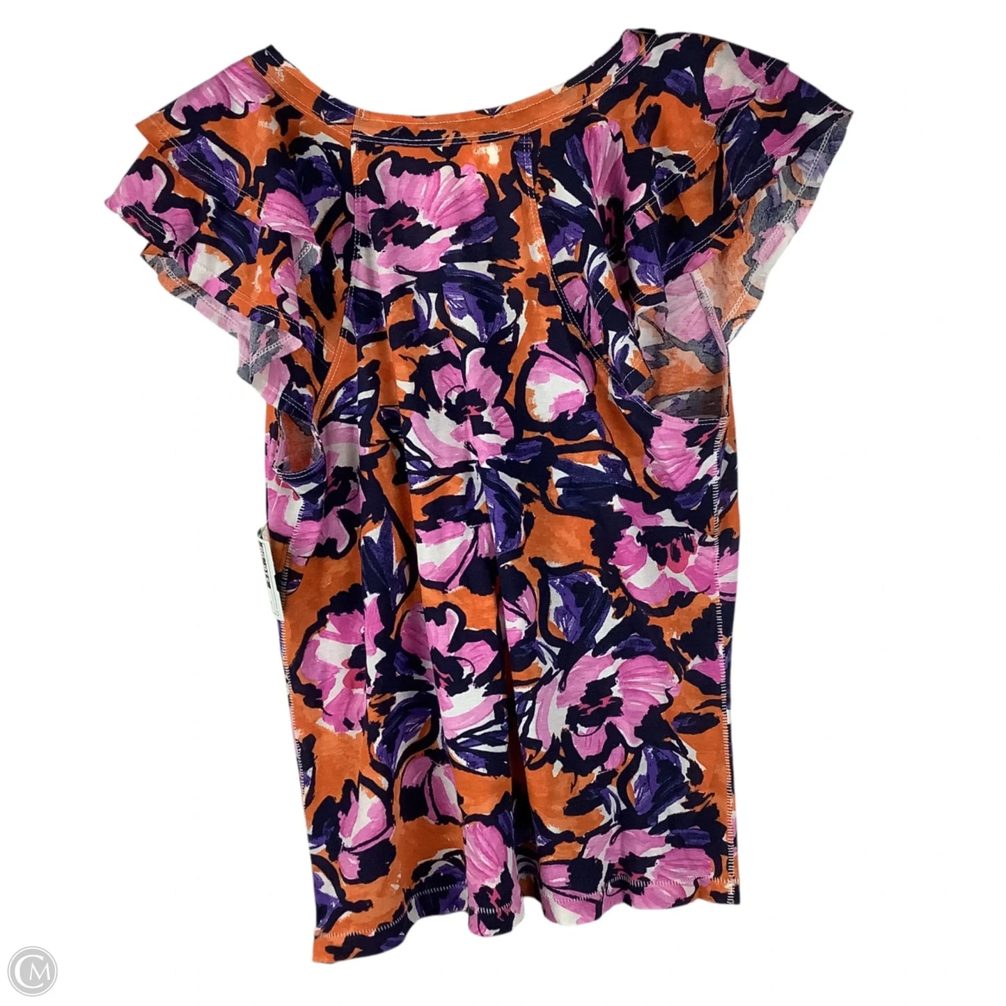 Top Short Sleeve By Maeve In Multi-colored, Size: M