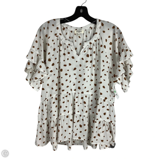 Top Short Sleeve By Umgee In White, Size: S