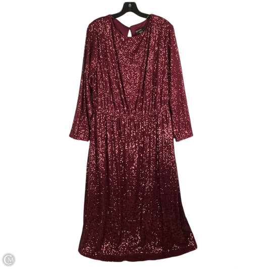 Dress Party Midi By Maggy London In Red, Size: 16W