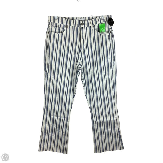 Jeans Flared By Loft In Striped Pattern, Size: 8