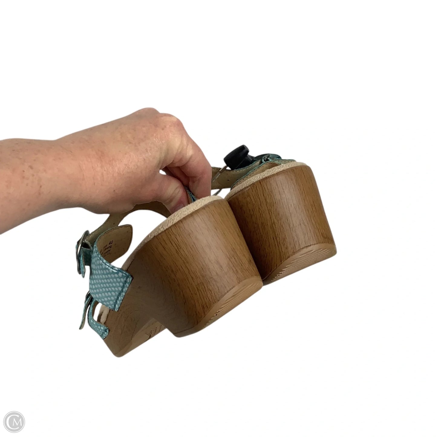 Sandals Heels Block By Dansko In Blue Size: 40