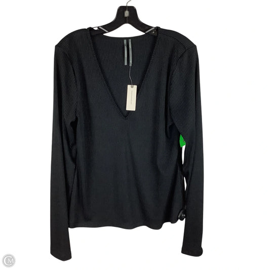 Top Long Sleeve By Anthropologie In Black, Size: Xl