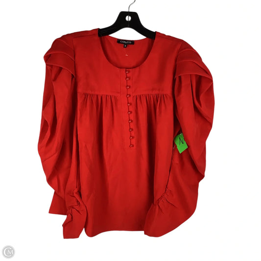 Top Long Sleeve By Clothes Mentor In Red, Size: M