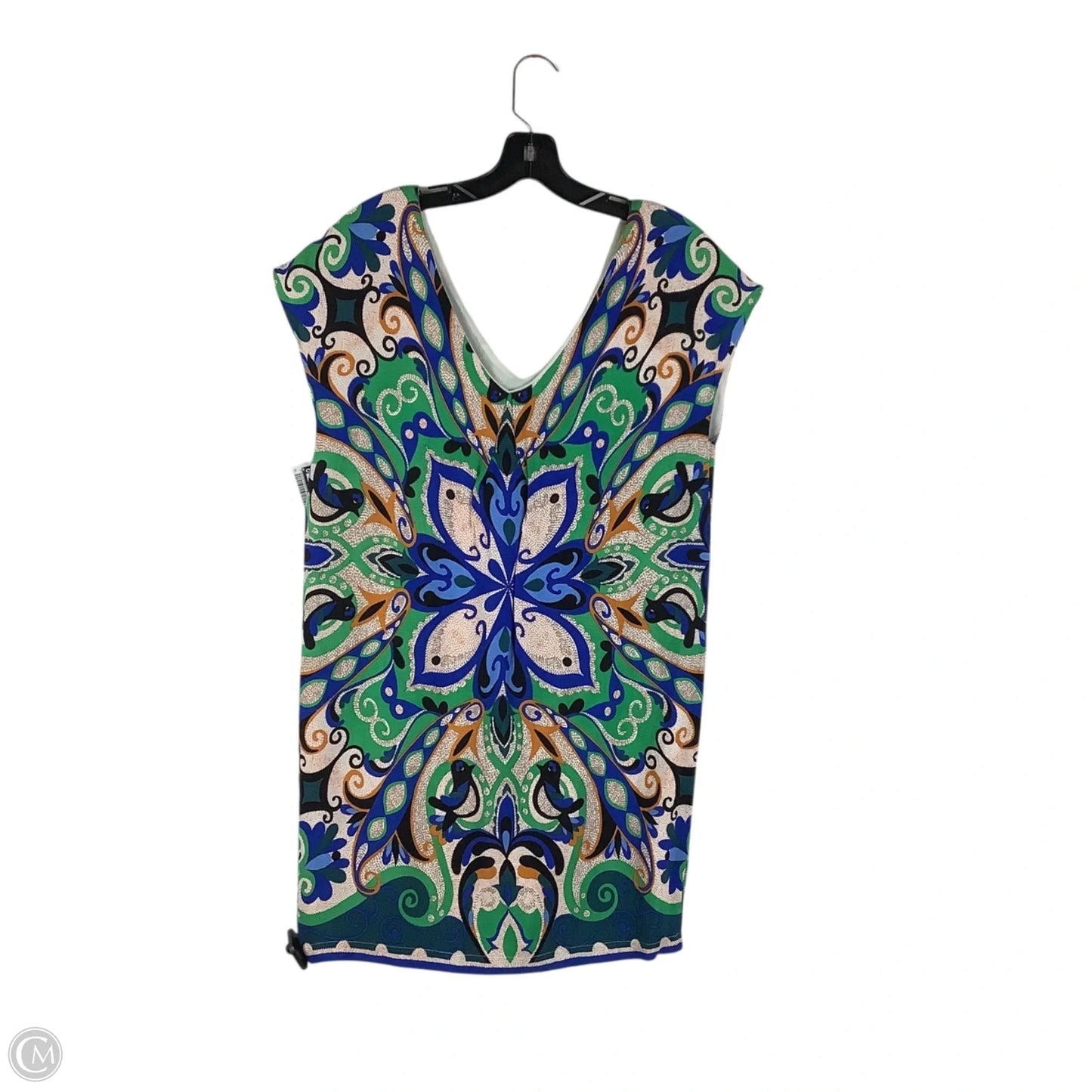 Dress Casual Short By Maeve In Blue & Green, Size: S