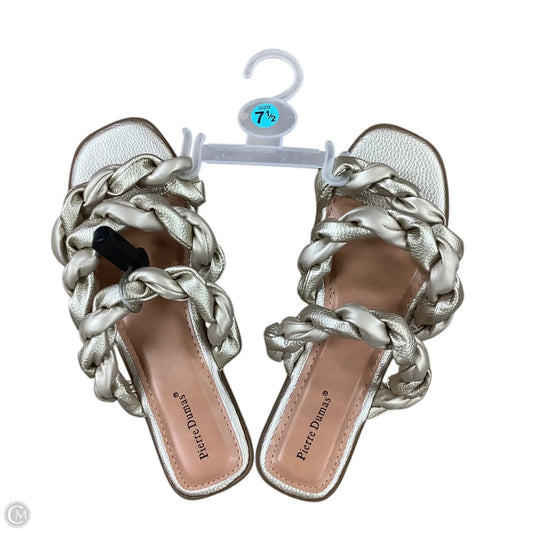 Sandals Flats By Pierre Dumas In Gold, Size: 7.5