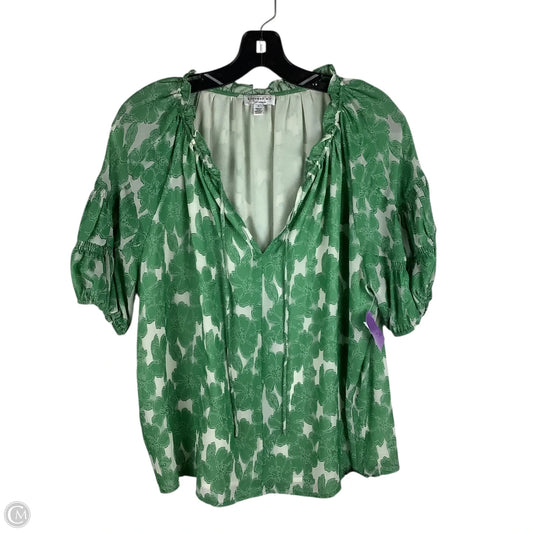 Top Short Sleeve By Current Air In Green, Size: S