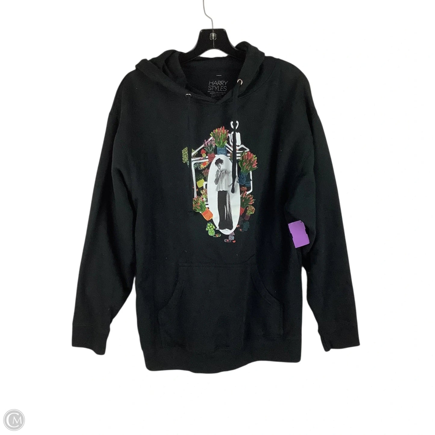 Sweatshirt Hoodie By Clothes Mentor In Black, Size: L
