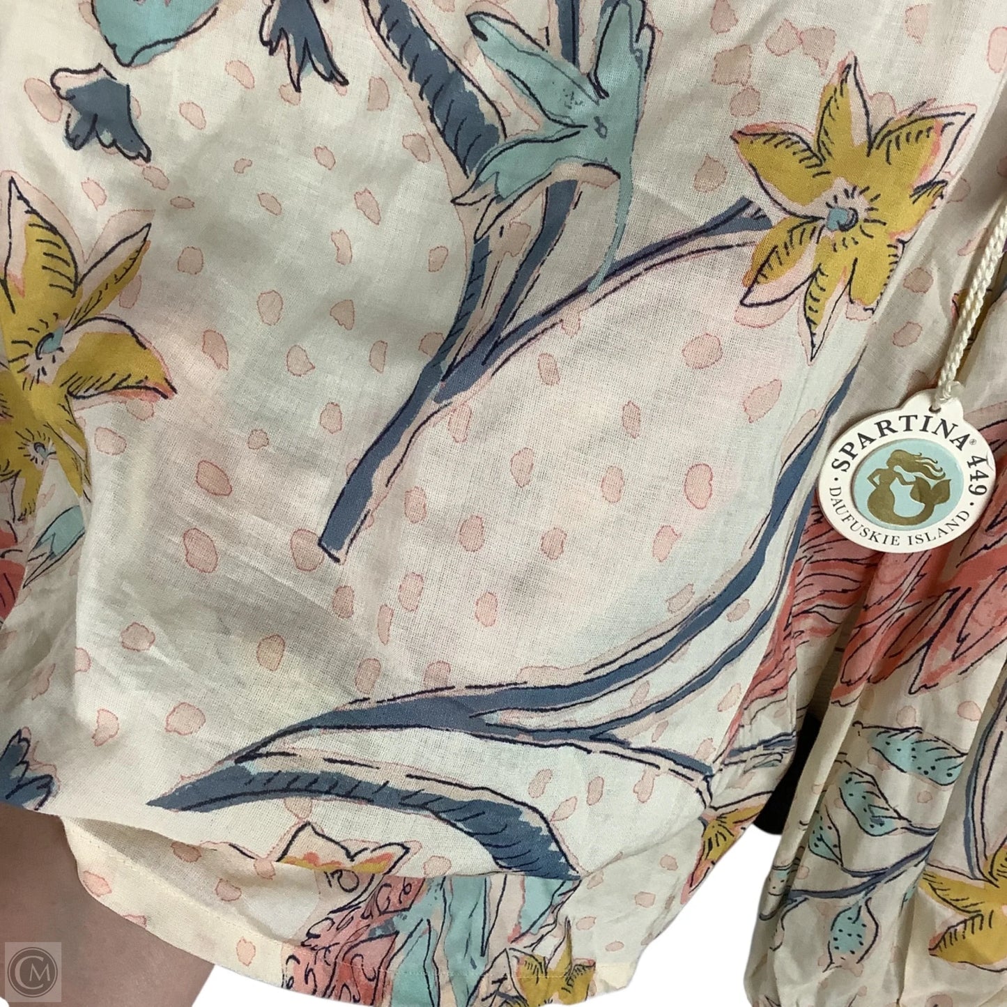 Top Long Sleeve By Spartina In Floral Print, Size: L