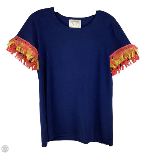 Top Short Sleeve By Sail To Sable In Navy, Size: M