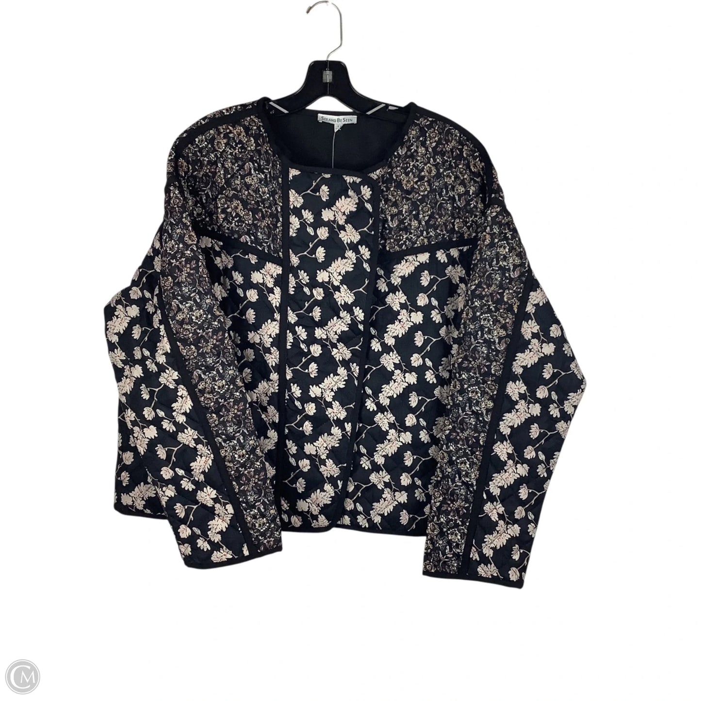 Jacket Puffer & Quilted By Cmc In Floral Print, Size: L