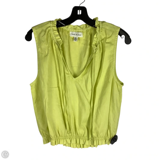 Top Sleeveless By Cloth & Stone In Yellow, Size: M