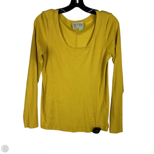 Top Long Sleeve By Saturday/sunday In Yellow, Size: L