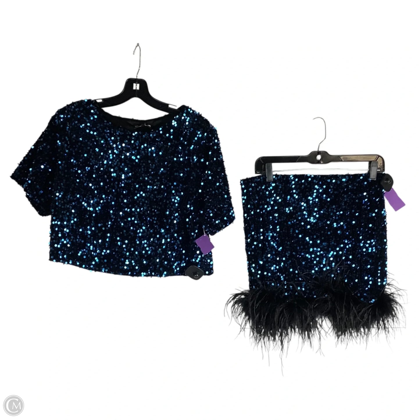 Skirt Set 2pc By Fashion Nova In Blue, Size: L