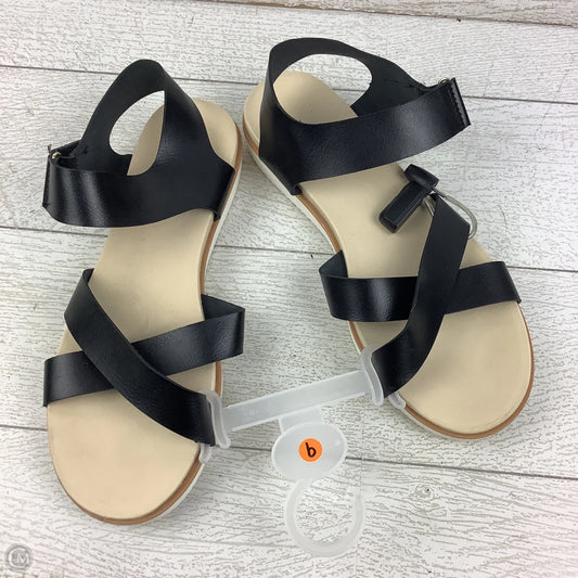 Sandals Flats By Time And Tru In Black, Size: 9