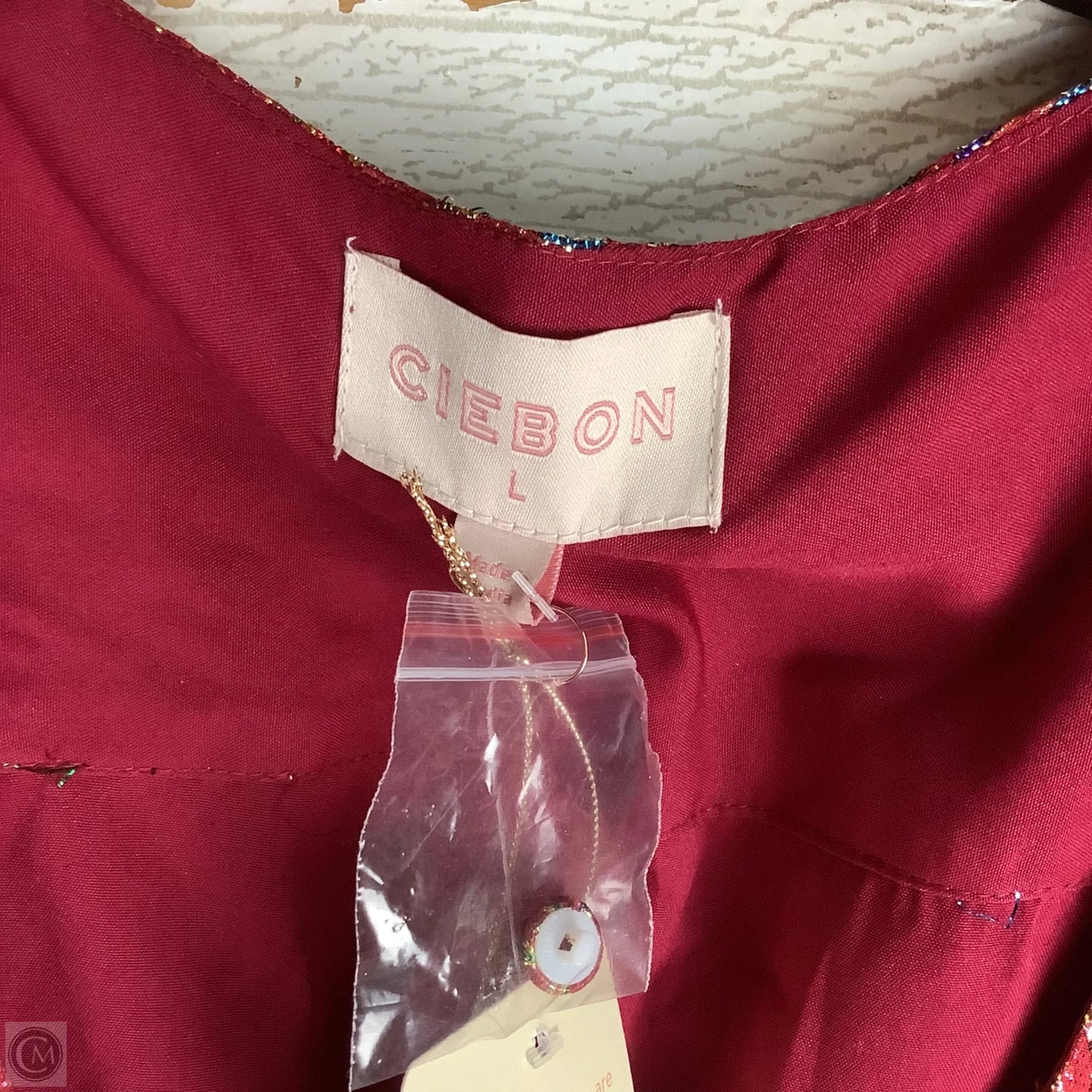 Dress Party Long By Cmc In Maroon, Size: L