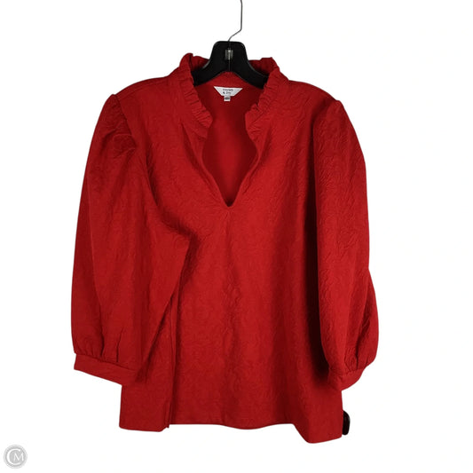 Top Long Sleeve By Crown And Ivy In Red, Size: Xlp