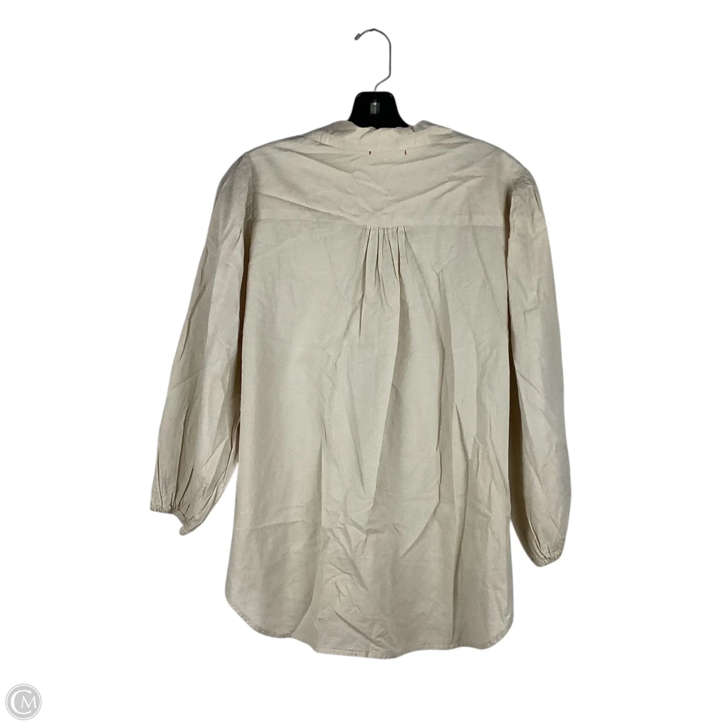 Top Long Sleeve By Cmc In Tan, Size: L