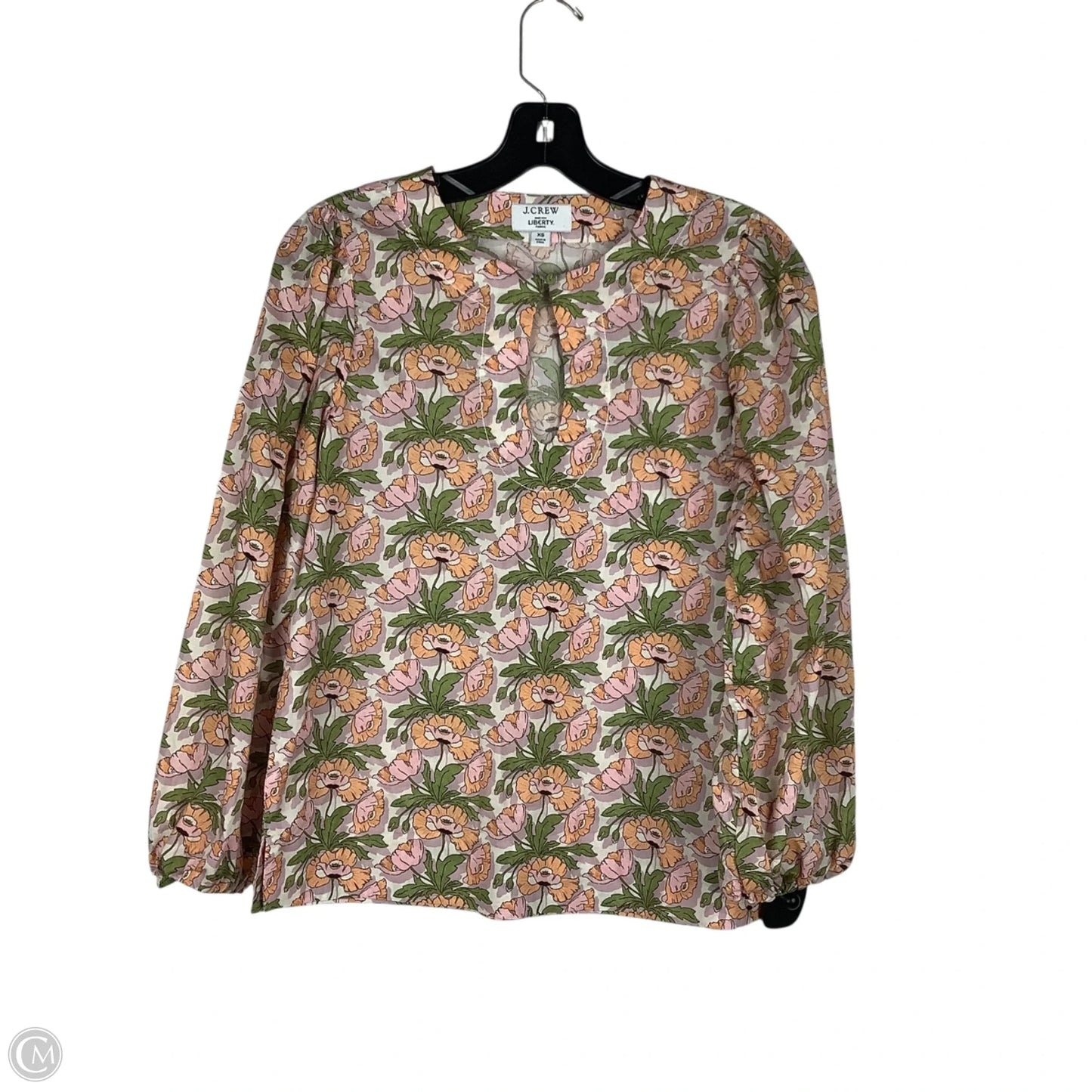 Top Long Sleeve By J. Crew In Floral Print, Size: Xs