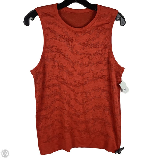 Athletic Tank Top By Lululemon In Orange, Estimated Size 6