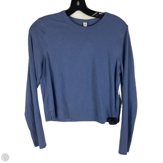 Athletic Top Long Sleeve Crewneck By Lululemon In Blue, Size: 4