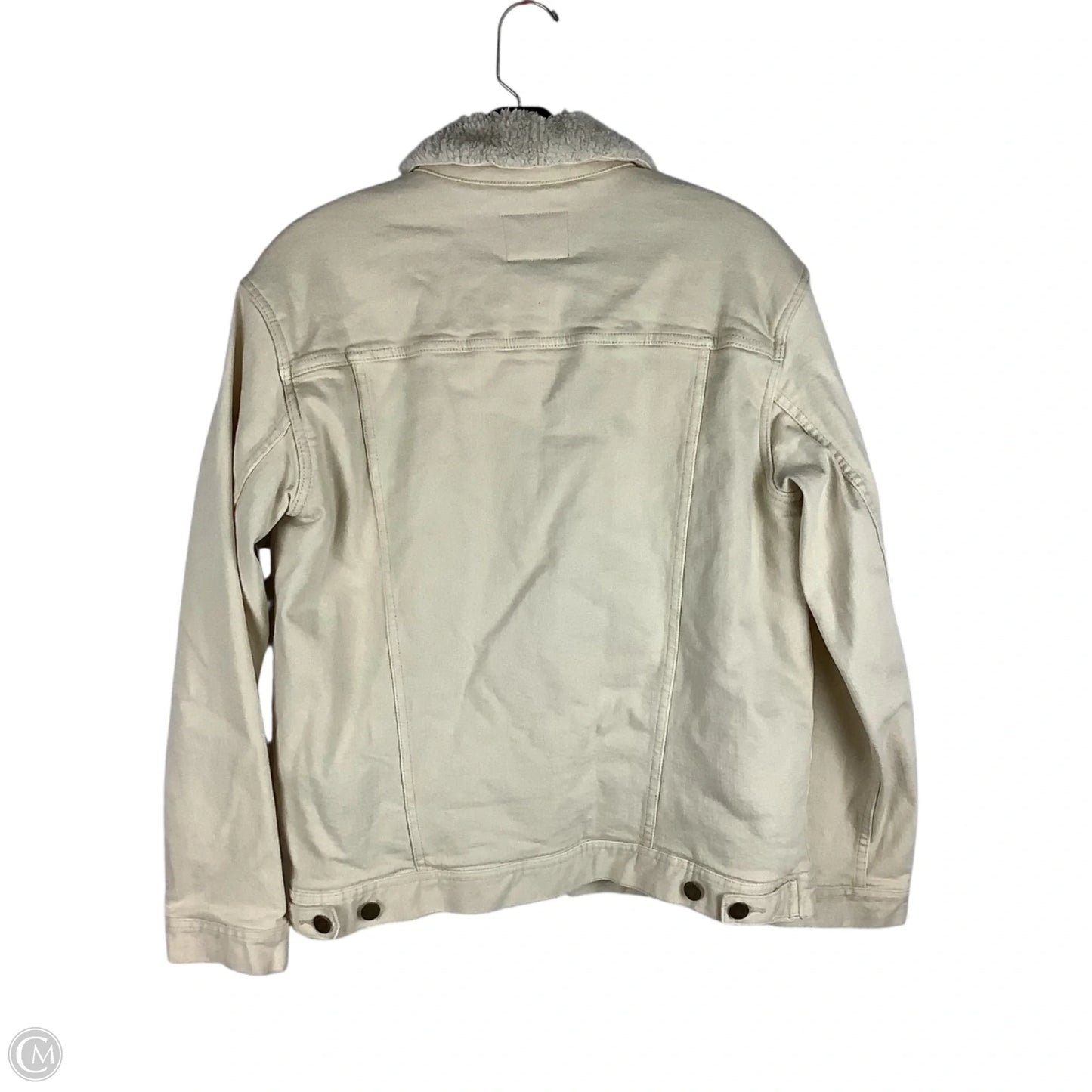 Jacket Faux Fur & Sherpa By Old Navy In Cream, Size: M