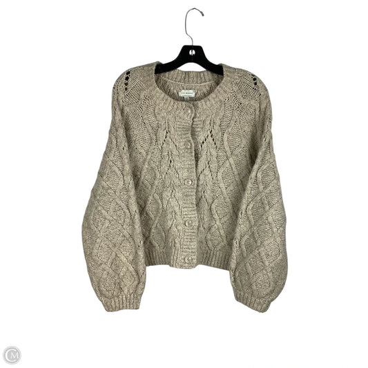 Sweater Cardigan By Lucky Brand In Cream, Size: L