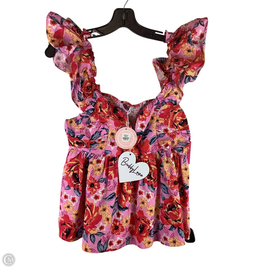 Top Sleeveless By Buddy Love In Floral Print, Size: M