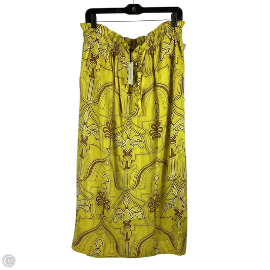 Skirt Midi By Banana Republic In Yellow, Size: L